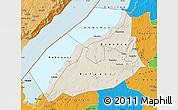 Shaded Relief Map of Hoima, political outside