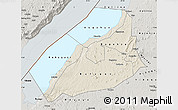 Shaded Relief Map of Hoima, semi-desaturated
