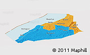 Political Panoramic Map of Hoima, cropped outside