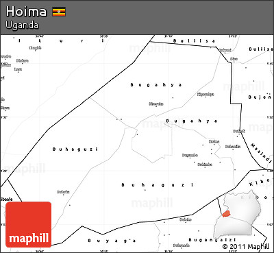 Blank Simple Map of Hoima