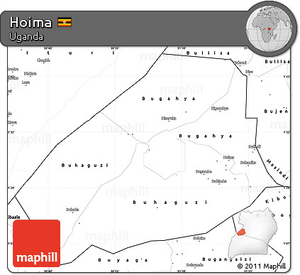 Blank Simple Map of Hoima