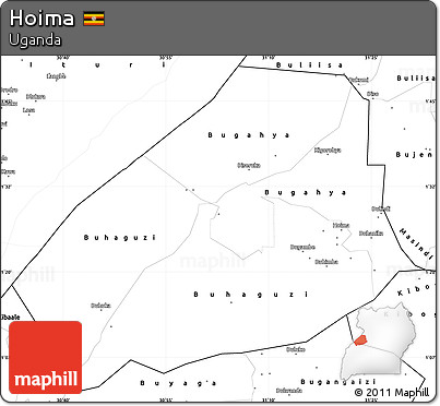 Blank Simple Map of Hoima