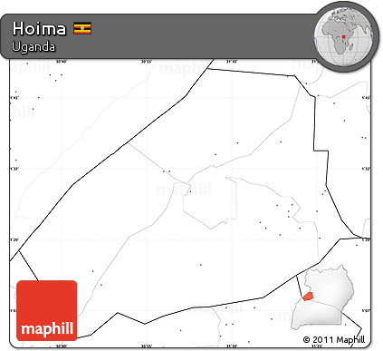 Blank Simple Map of Hoima, no labels