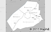 Gray Simple Map of Hoima, single color outside