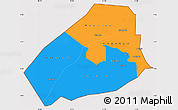 Political Simple Map of Hoima, cropped outside