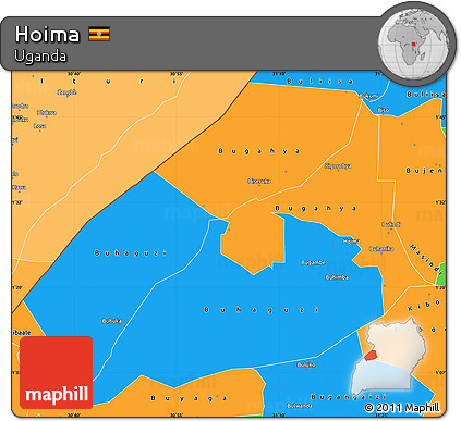 Political Simple Map of Hoima