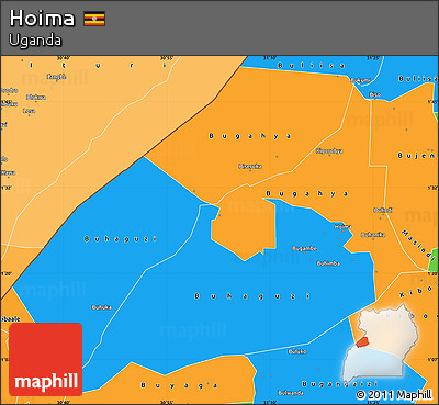 Political Simple Map of Hoima
