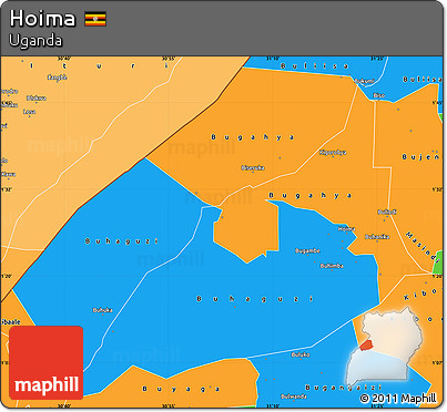 Political Simple Map of Hoima