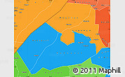 Political Simple Map of Hoima, political shades outside