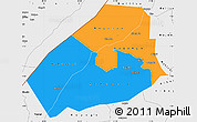 Political Simple Map of Hoima, single color outside, borders and labels