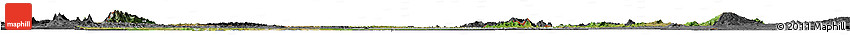 Satellite Horizon Map of Uganda, darken, desaturated