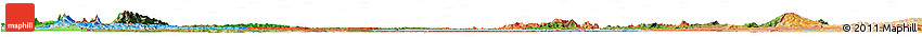 Satellite Horizon Map of Uganda, political shades outside