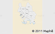 Classic Style 3D Map of Iganga, single color outside