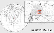 Blank Location Map of Bugweri, highlighted country, highlighted parent region