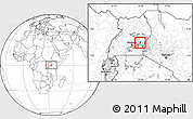 Blank Location Map of Bugweri, highlighted parent region