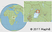 Savanna Style Location Map of Bugweri, highlighted parent region
