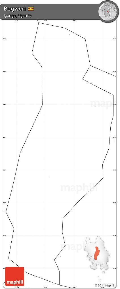 Blank Simple Map of Bugweri, no labels