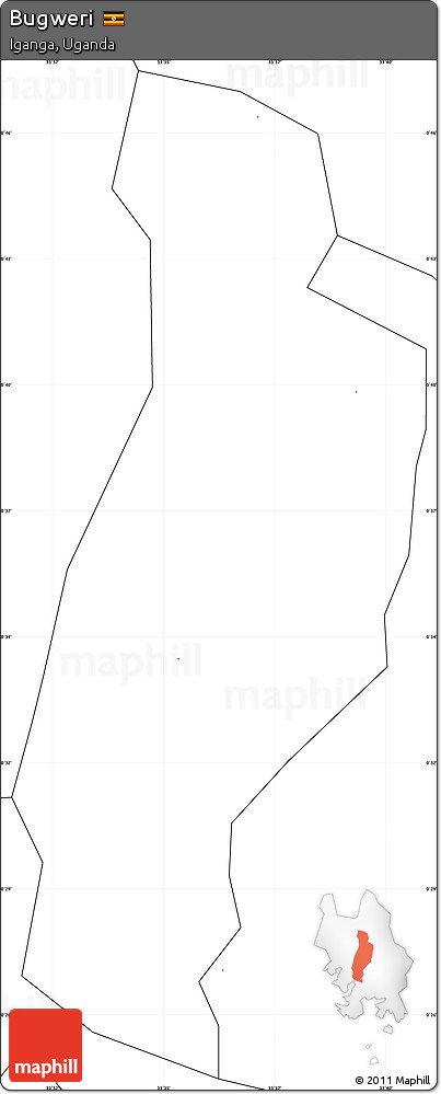 Blank Simple Map of Bugweri, no labels