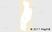 Classic Style Simple Map of Bugweri, single color outside