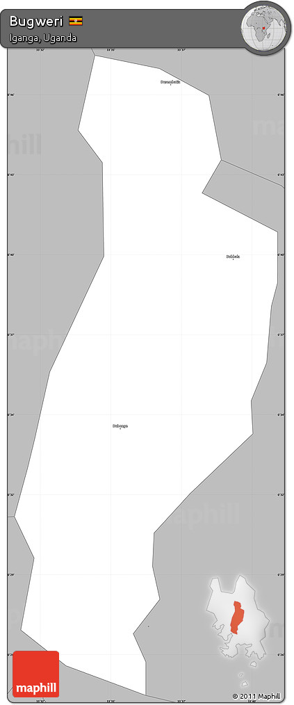 Gray Simple Map of Bugweri