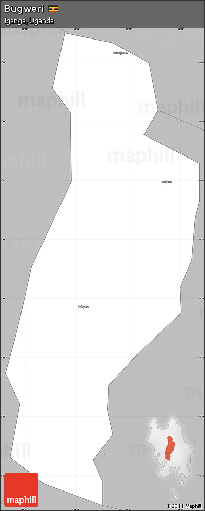 Gray Simple Map of Bugweri