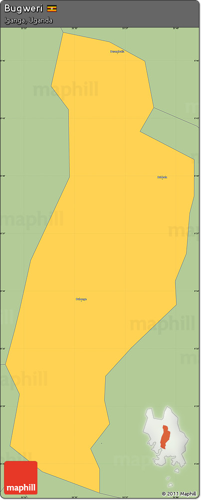 Savanna Style Simple Map of Bugweri