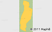 Savanna Style Simple Map of Bugweri, single color outside