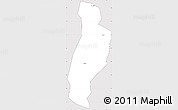 Silver Style Simple Map of Bugweri, cropped outside