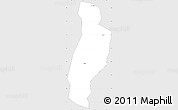 Silver Style Simple Map of Bugweri, single color outside