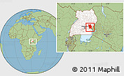 Savanna Style Location Map of Iganga, highlighted country