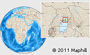 Shaded Relief Location Map of Luuka
