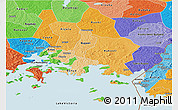 Political Shades Panoramic Map of Iganga