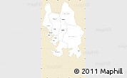 Classic Style Simple Map of Iganga, single color outside