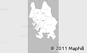 Gray Simple Map of Iganga, single color outside