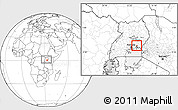 Blank Location Map of Butembe, within the entire country