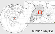 Blank Location Map of Butembe, highlighted country, highlighted parent region
