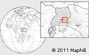 Blank Location Map of Butembe, highlighted country