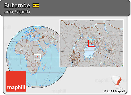 Gray Location Map of Butembe, highlighted parent region