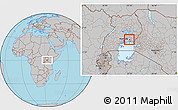 Gray Location Map of Butembe, highlighted parent region