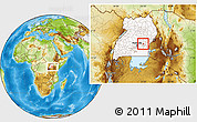 Physical Location Map of Butembe, highlighted country