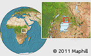 Satellite Location Map of Butembe, highlighted parent region