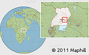Savanna Style Location Map of Butembe, highlighted country