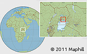 Savanna Style Location Map of Butembe, highlighted parent region