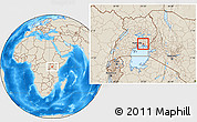 Shaded Relief Location Map of Butembe