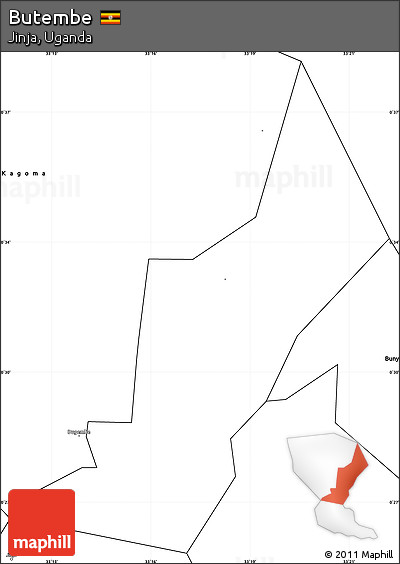 Blank Simple Map of Butembe