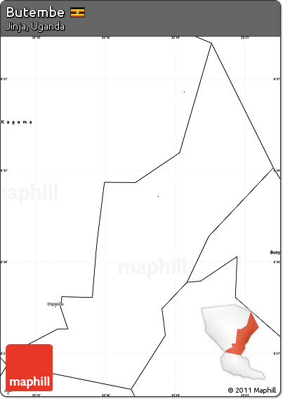 Blank Simple Map of Butembe
