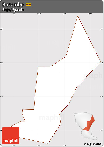 Classic Style Simple Map of Butembe, cropped outside