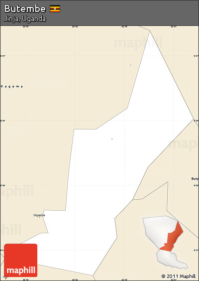 Classic Style Simple Map of Butembe