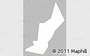 Gray Simple Map of Butembe, cropped outside