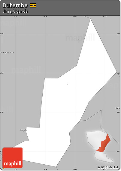 Gray Simple Map of Butembe